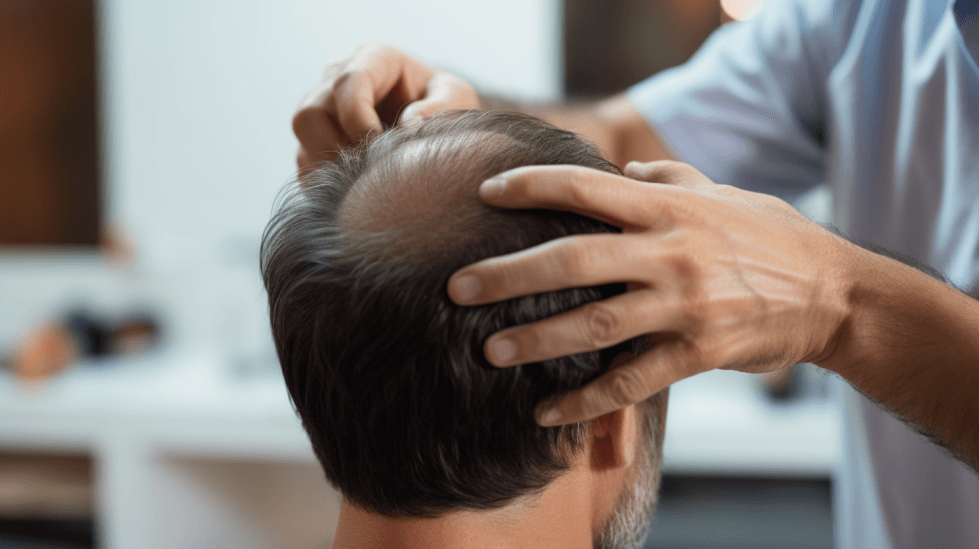 Dermatologist consulting a male patient